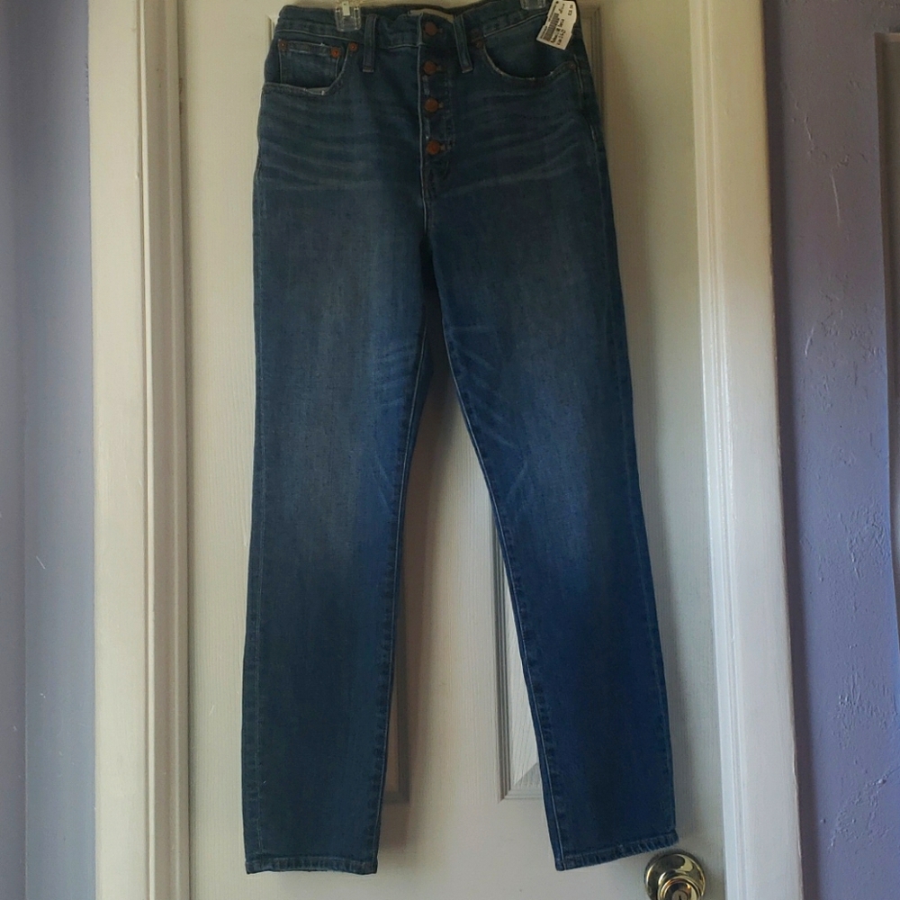 Size 27 made well high rise button up jeans